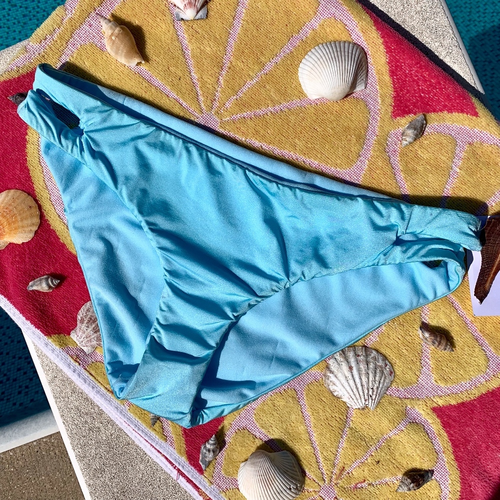 The Bikini Lab Blue Hipster Bikini Bottoms - Picture 3 of 7